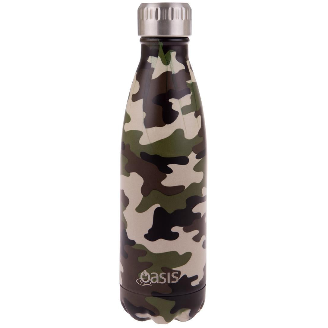 Double Wall Insulated Drink Bottle 500ml - Camo Green