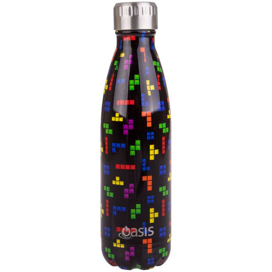 Double Wall Insulated Drink Bottle 500ml - Tetrimino