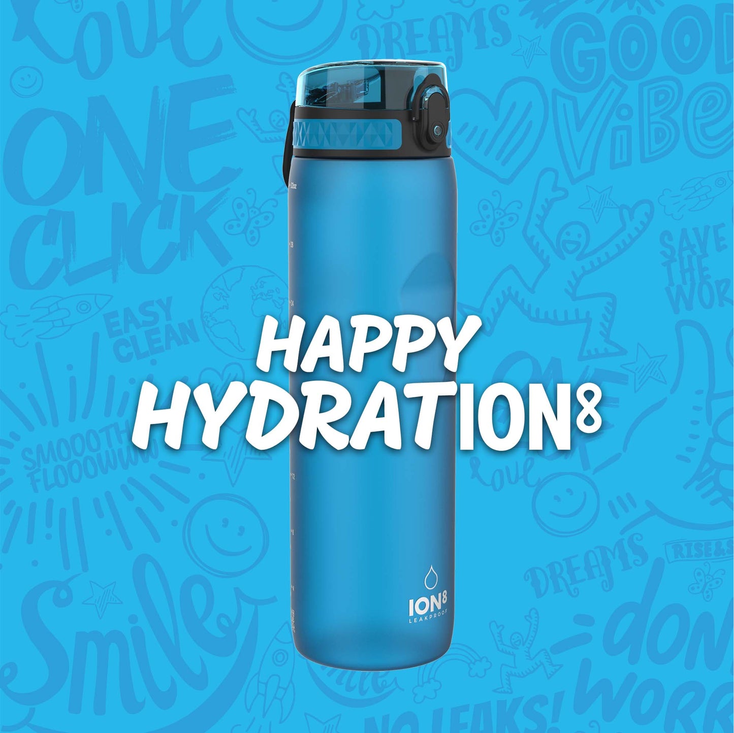 Quench Water Bottle Blue 1000ml