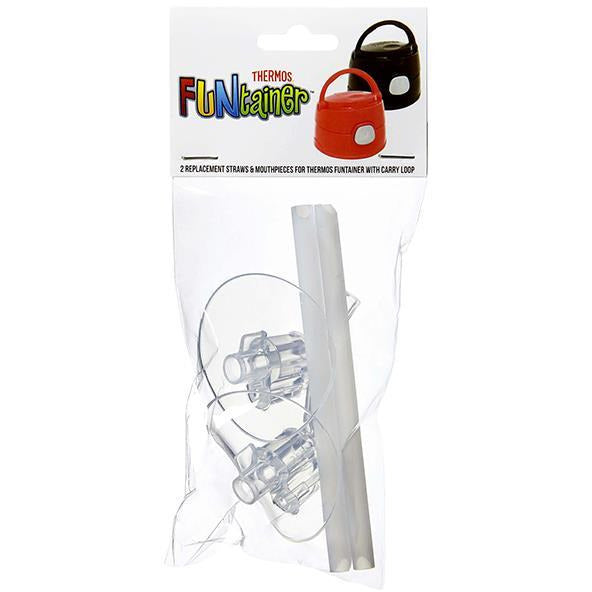 Funtainer Mouthpiece And Straw With Carry Loop - 2 Pack